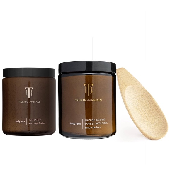 NIB Bundle 2pc New TRUE BOTANICALS Rum Scrub + Nature Bathing Forest Bath Soak - Picture 1 of 4